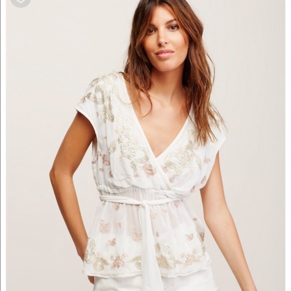 Free People Tops - Free People Ivory Ooh La La Top
